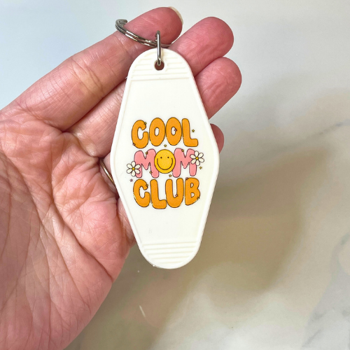 Cool Mom Club Motel Keychain