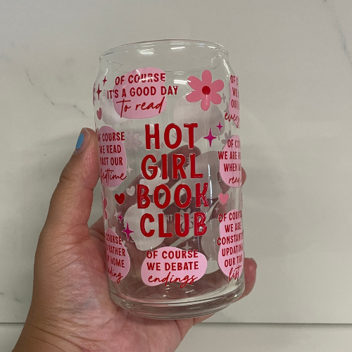 Hot Girl Book Club Glass Cup