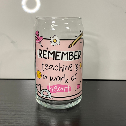 Teacher Appreciation Glass Cup