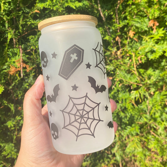 Spooky Frosted Glass Cup