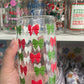 Pretty Christmas Glass Cup