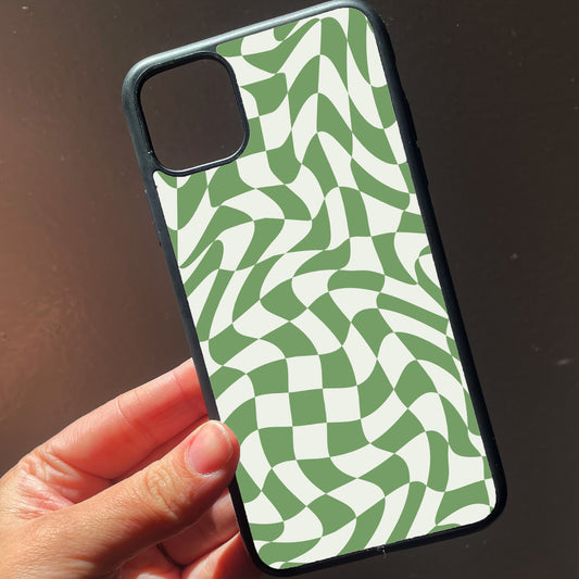 Matcha Checkered Phone Case