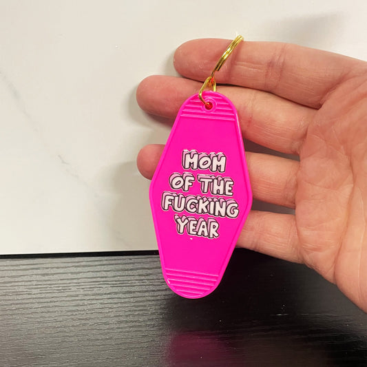 Mom of the Year Motel Keychain