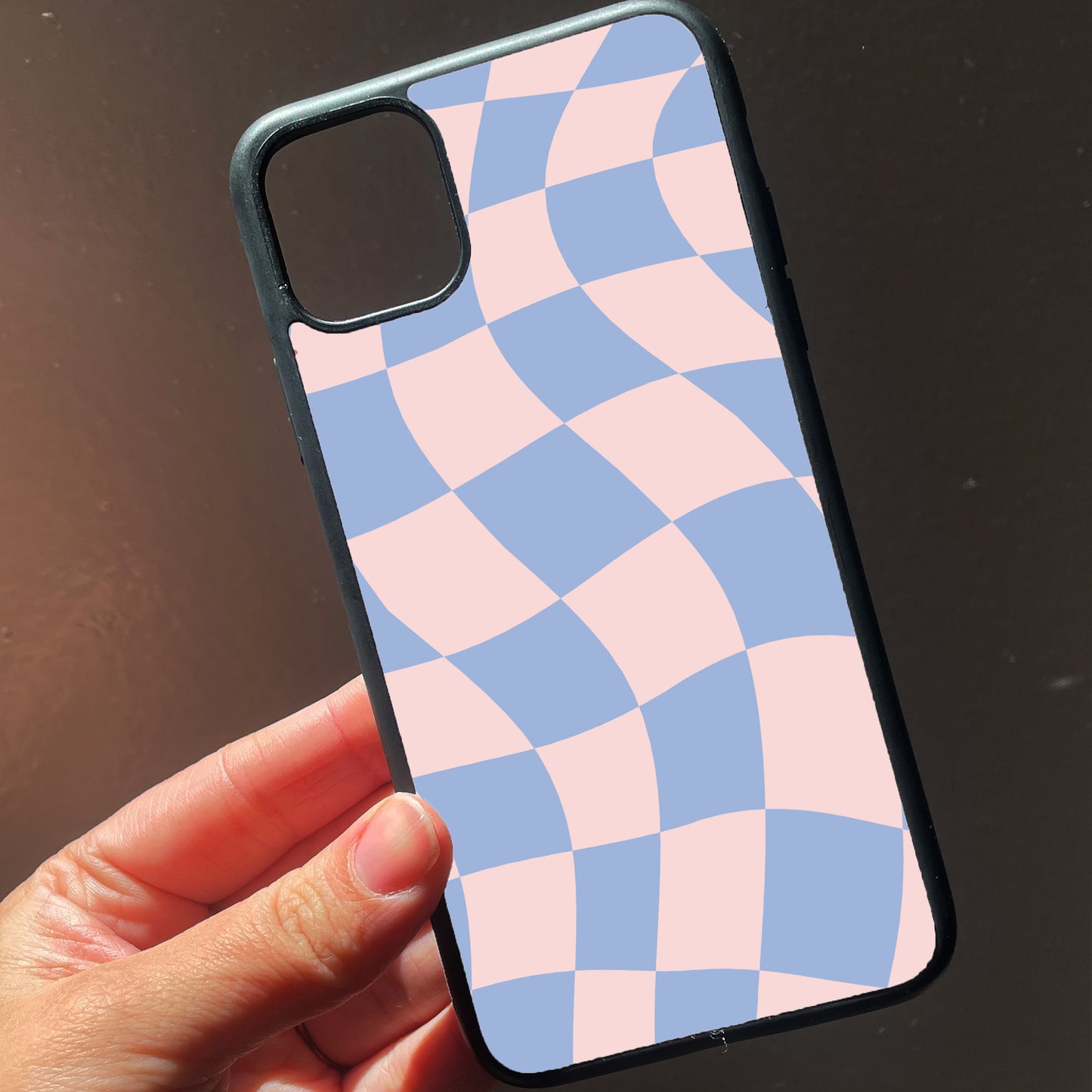 Purple Checkered Phone Case