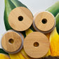 Bamboo Lid with Straw Hole